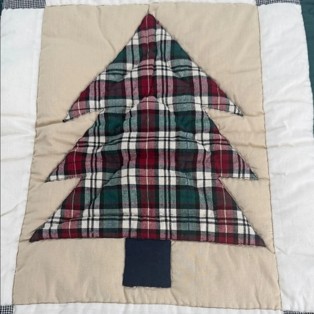 Plaid Christmas Tree Wall Hanging